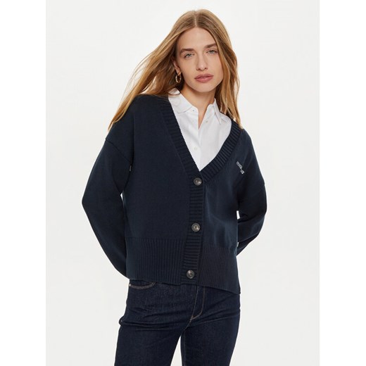 Guess Jeans Kardigan W4BR81 Z3HM1 Granatowy Regular Fit ze sklepu MODIVO w kategorii Swetry damskie - zdjęcie 182704104