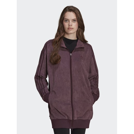 adidas Bluza adicolor Classics HM1688 Bordowy Loose Fit ze sklepu MODIVO w kategorii Bluzy damskie - zdjęcie 182704123