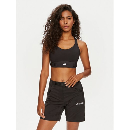 adidas Biustonosz sportowy FastImpact Luxe Run IQ3359 Czarny ze sklepu MODIVO w kategorii Biustonosze - zdjęcie 182704180