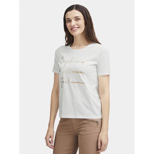 Fransa T-Shirt 20613424 Biały Regular Fit ze sklepu MODIVO w kategorii Bluzki damskie - zdjęcie 182704190