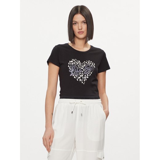 Liu Jo T-Shirt WA4108 JS923 Czarny Regular Fit ze sklepu MODIVO w kategorii Bluzki damskie - zdjęcie 182704191