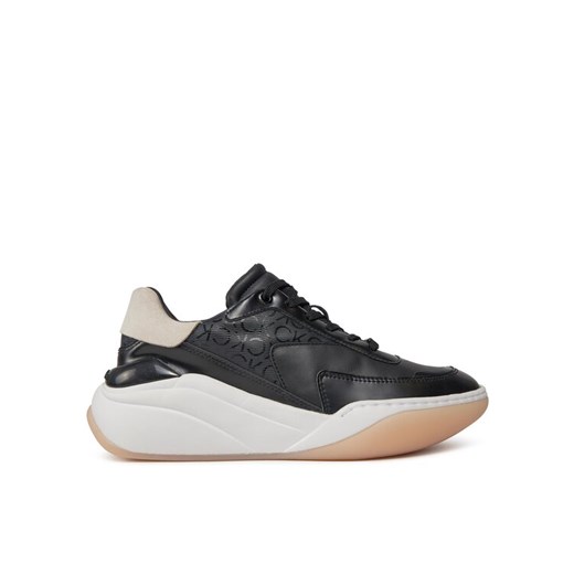 Calvin Klein Sneakersy Wedge Lace Up Epi Mono HW0HW01899 Czarny Calvin Klein 36 MODIVO