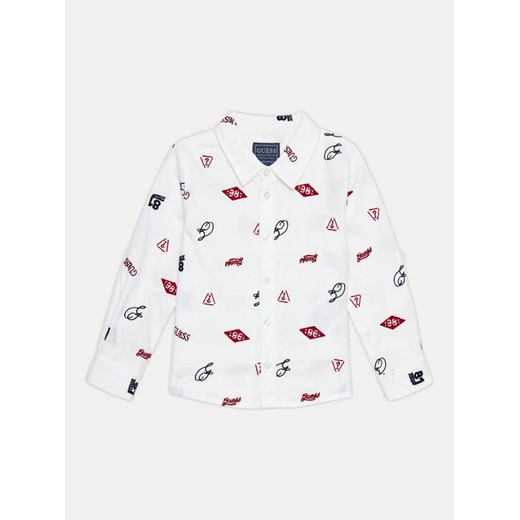 Guess Koszula N4BH02 W9CL0 Biały Regular Fit ze sklepu MODIVO w kategorii Koszule dziewczęce - zdjęcie 182704332