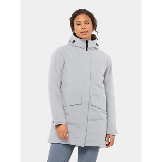 Jack Wolfskin Kurtka zimowa Tempelhof Coat 1116151 Szary Regular Fit ze sklepu MODIVO w kategorii Kurtki damskie - zdjęcie 182704361
