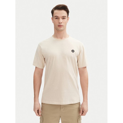 INDICODE T-Shirt Carlsin 41-121 Beżowy Regular Fit ze sklepu MODIVO w kategorii T-shirty męskie - zdjęcie 182704362