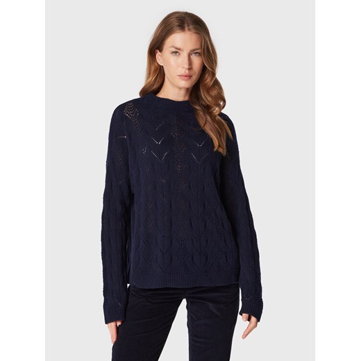 United Colors Of Benetton Sweter 1244D2017 Granatowy Relaxed Fit ze sklepu MODIVO w kategorii Swetry damskie - zdjęcie 182704391