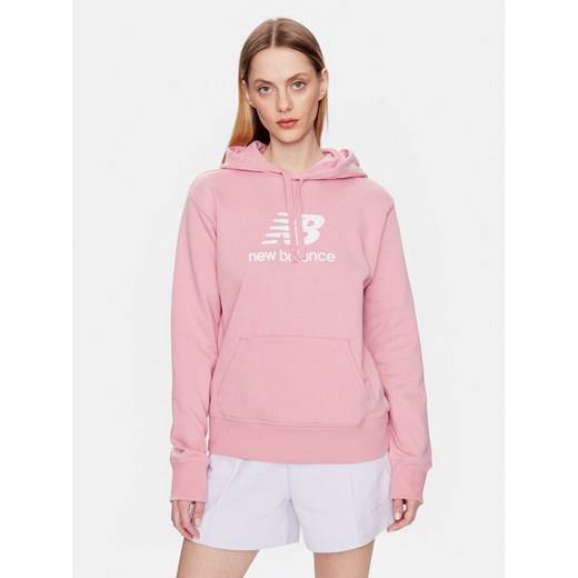 New Balance Bluza WT31533 Różowy Relaxed Fit ze sklepu MODIVO w kategorii Bluzy damskie - zdjęcie 182704451