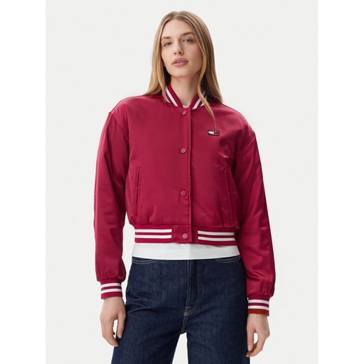 Tommy Jeans Kurtka bomber Satin Coach DW0DW20229 Różowy Regular Fit ze sklepu MODIVO w kategorii Kurtki damskie - zdjęcie 182704464