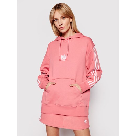 adidas Bluza GN6705 Różowy Regular Fit ze sklepu MODIVO w kategorii Bluzy damskie - zdjęcie 182704554