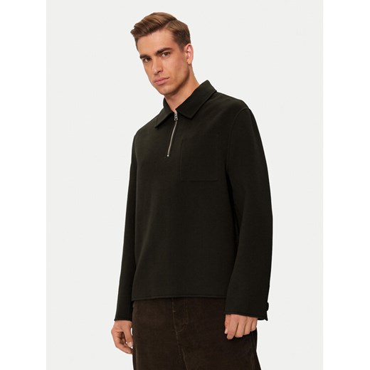 AMI PARIS Płaszcz wełniany HJK057.WV0022 Brązowy Regular Fit ze sklepu MODIVO w kategorii Płaszcze męskie - zdjęcie 182704592