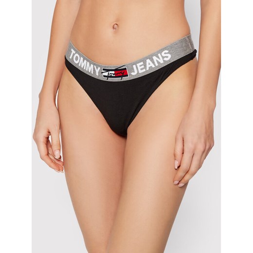 Tommy Jeans Stringi UW0UW02823 Czarny ze sklepu MODIVO w kategorii Majtki damskie - zdjęcie 182704604