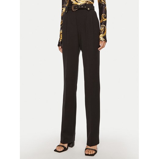 Versace Jeans Couture Spodnie materiałowe 77HAA117 Czarny Straight Fit ze sklepu MODIVO w kategorii Spodnie damskie - zdjęcie 182704634