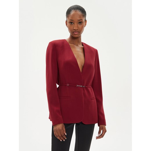 Calvin Klein Marynarka K20K207154 Czerwony Slim Fit ze sklepu MODIVO w kategorii Marynarki damskie - zdjęcie 182704650