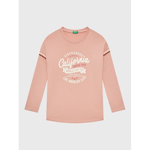United Colors Of Benetton Bluzka 3VR5C108Q Różowy Regular Fit ze sklepu MODIVO w kategorii Bluzki dziewczęce - zdjęcie 182704662
