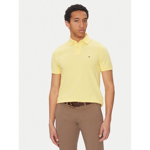 Tommy Hilfiger Polo 1985 MW0MW17770 Żółty Regular Fit ze sklepu MODIVO w kategorii T-shirty męskie - zdjęcie 182704681