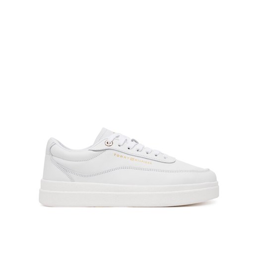 Tommy Hilfiger Sneakersy Modern Court Sneaker Lthr FW0FW08800 Biały ze sklepu MODIVO w kategorii Buty sportowe damskie - zdjęcie 182704711
