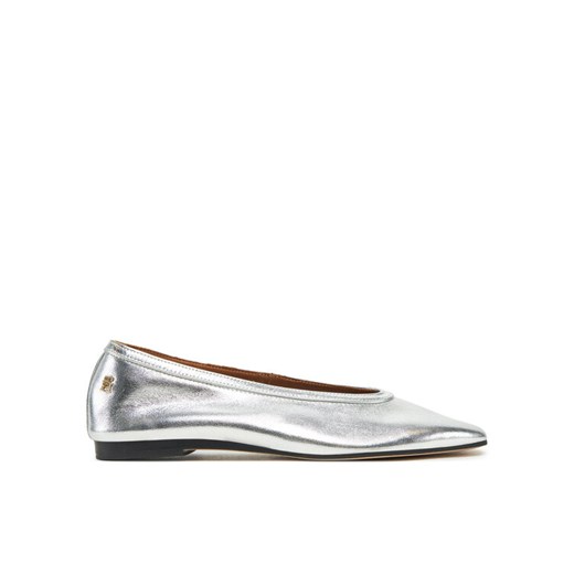Tommy Hilfiger Baleriny Soft Metal Lthr Ballerina No Bow FW0FW08601 Srebrny ze sklepu MODIVO w kategorii Balerinki - zdjęcie 182704723