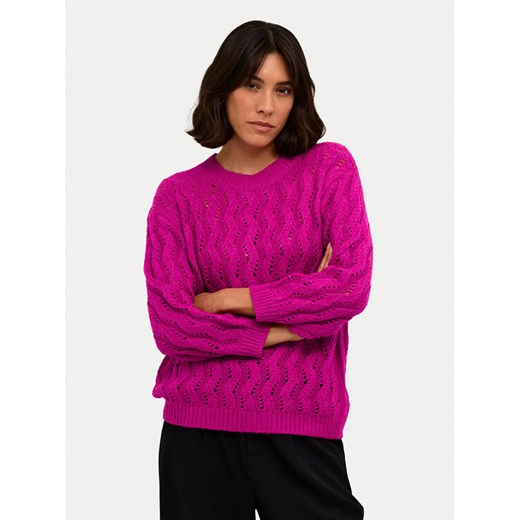 Kaffe Sweter Lena 10508807 Różowy Regular Fit ze sklepu MODIVO w kategorii Swetry damskie - zdjęcie 182704771
