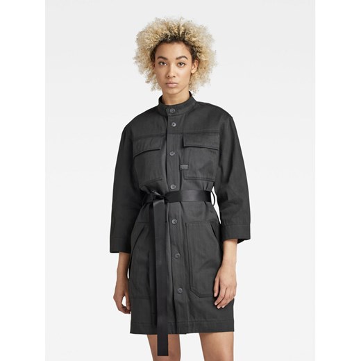 G-Star Raw Sukienka jeansowa D17878-D189-1 Czarny Regular Fit ze sklepu MODIVO w kategorii Sukienki - zdjęcie 182704782