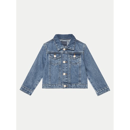 Guess Kurtka jeansowa K5RL01 D45E0 Niebieski Regular Fit ze sklepu MODIVO w kategorii Kurtki dziewczęce - zdjęcie 182704794