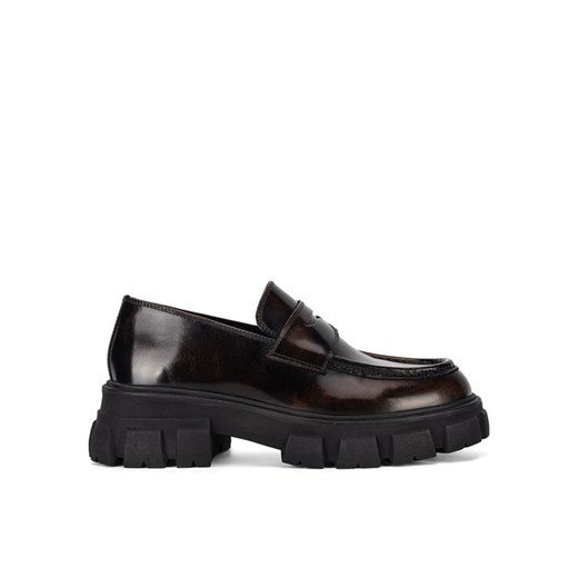 Badura Loafersy ELANA-01WI-002 Brązowy ze sklepu MODIVO w kategorii Lordsy damskie - zdjęcie 182704902