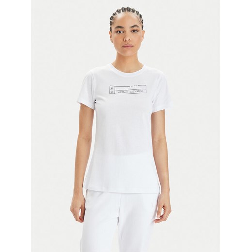 Armani Exchange T-Shirt 3DYT01 YJ3RZ 1000 Biały Regular Fit ze sklepu MODIVO w kategorii Bluzki damskie - zdjęcie 182704982