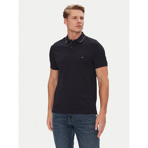 Tommy Hilfiger Polo Placket Interest MW0MW38459 Granatowy Regular Fit ze sklepu MODIVO w kategorii T-shirty męskie - zdjęcie 182705121