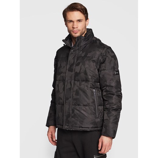 KARL LAGERFELD Kurtka zimowa 505007 524506 Czarny Regular Fit ze sklepu MODIVO w kategorii Kurtki męskie - zdjęcie 182705160