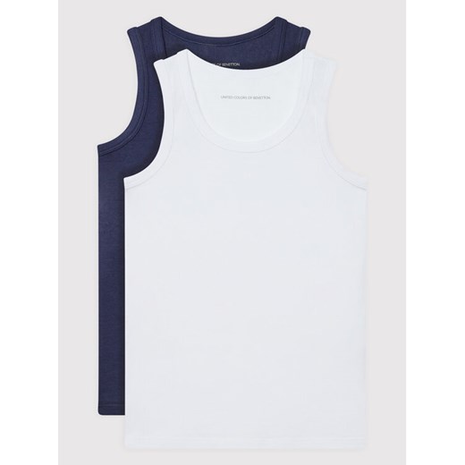United Colors Of Benetton Komplet 2 topów 3MC10H014 Kolorowy Regular Fit ze sklepu MODIVO w kategorii Podkoszulki dziecięce - zdjęcie 182705183