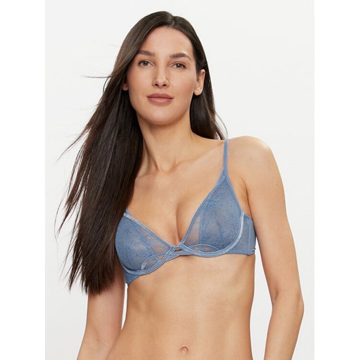 Hunkemöller Biustonosz z fiszbiną Molly 204623 Niebieski ze sklepu MODIVO w kategorii Biustonosze - zdjęcie 182705190