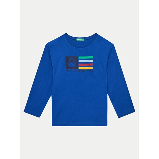 United Colors Of Benetton Bluzka 3I1XG10F2 Niebieski Regular Fit ze sklepu MODIVO w kategorii T-shirty chłopięce - zdjęcie 182705300