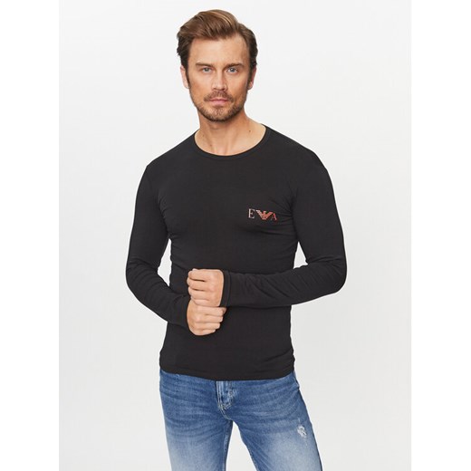 Emporio Armani Underwear Longsleeve 111023 3F715 00020 Czarny Regular Fit ze sklepu MODIVO w kategorii T-shirty męskie - zdjęcie 182705351
