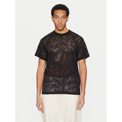 Versace Jeans Couture T-Shirt 78GAH6R0 Czarny Regular Fit ze sklepu MODIVO w kategorii T-shirty męskie - zdjęcie 182705404
