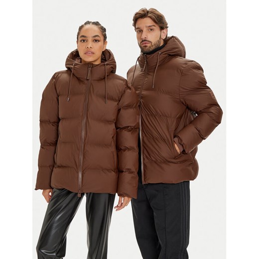 Rains Kurtka zimowa Unisex 15120 Brązowy Regular Fit ze sklepu MODIVO w kategorii Kurtki damskie - zdjęcie 182705422
