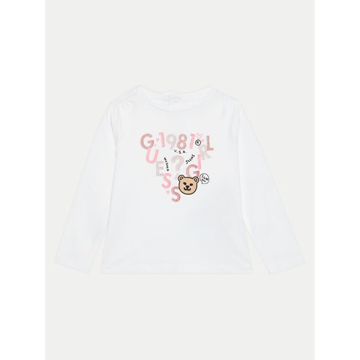 Guess Bluzka K4BI05 J1314 Biały Regular Fit ze sklepu MODIVO w kategorii Bluzki dziewczęce - zdjęcie 182705492