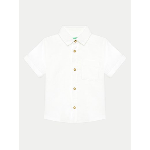 United Colors Of Benetton Koszula 5OK4GQ01K Biały Regular Fit ze sklepu MODIVO w kategorii Koszule chłopięce - zdjęcie 182705502