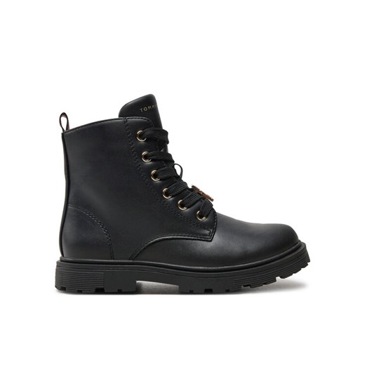 Tommy Hilfiger Trapery Lace-Up Bootie T1A5-33561-1351 S Czarny ze sklepu MODIVO w kategorii Buty zimowe dziecięce - zdjęcie 182705680