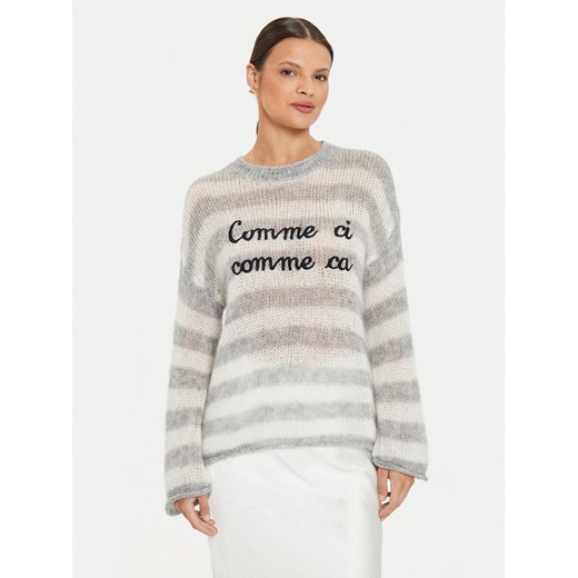 Kontatto Sweter 3M0195 AI253M23.V068 Biały Relaxed Fit ze sklepu MODIVO w kategorii Swetry damskie - zdjęcie 182705683