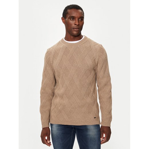 JOOP! Sweter 17 JK-28Diamondo 30043058 Beżowy Modern Fit ze sklepu MODIVO w kategorii Swetry męskie - zdjęcie 182705782
