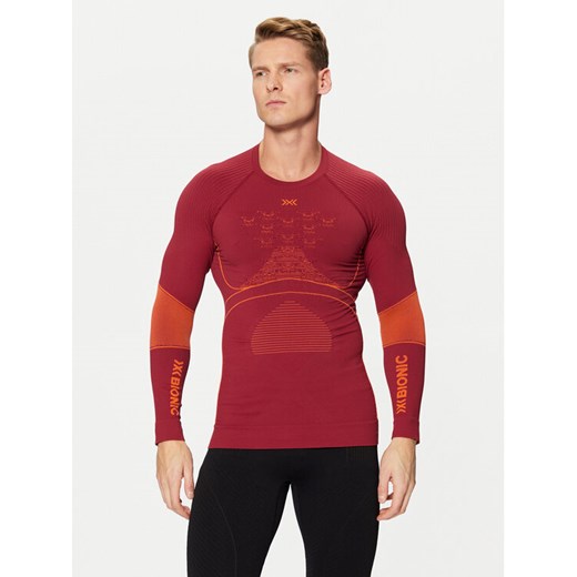 X-Bionic Bielizna termoaktywna górna Energy Accumulator 4.0 Shirt Lg Sl EA-WT06W19M Bordowy Slim Fit ze sklepu MODIVO w kategorii Bielizna termoaktywna męska - zdjęcie 182705804