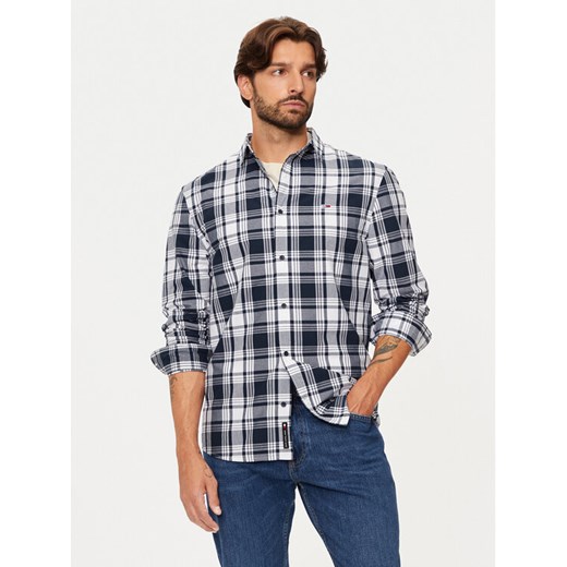 Tommy Jeans Koszula DM0DM19655 Granatowy Regular Fit ze sklepu MODIVO w kategorii Koszule męskie - zdjęcie 182705863