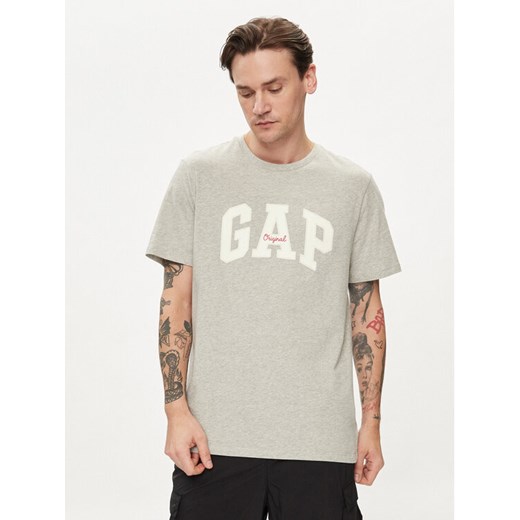 Gap T-Shirt 471777-06 Szary Regular Fit ze sklepu MODIVO w kategorii T-shirty męskie - zdjęcie 182705953