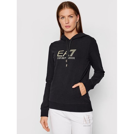 EA7 Emporio Armani Bluza 8NTM36 TJCQZ 0200 Czarny Regular Fit ze sklepu MODIVO w kategorii Bluzy damskie - zdjęcie 182705961