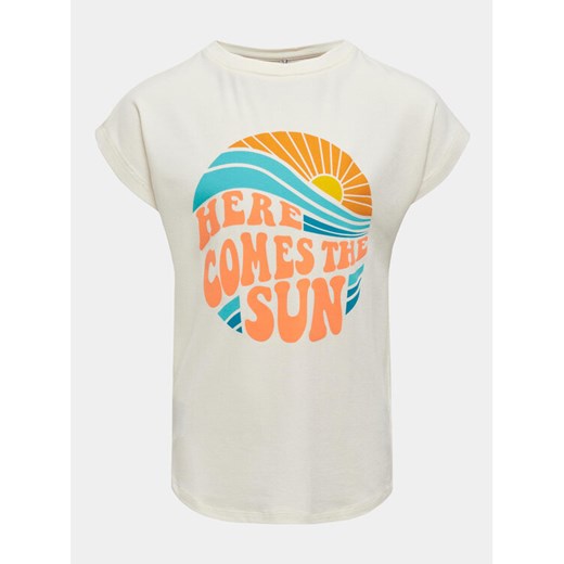 Kids ONLY T-Shirt Brenda 15319458 Biały Regular Fit ze sklepu MODIVO w kategorii Bluzki dziewczęce - zdjęcie 182705994