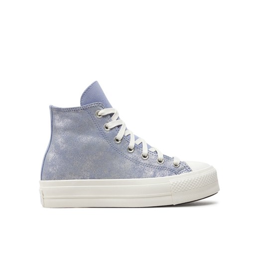 Converse Trampki Chuck Taylor All Star Lift Platform Suede Shimmer Hi A11549C Fioletowy ze sklepu MODIVO w kategorii Trampki damskie - zdjęcie 182706013