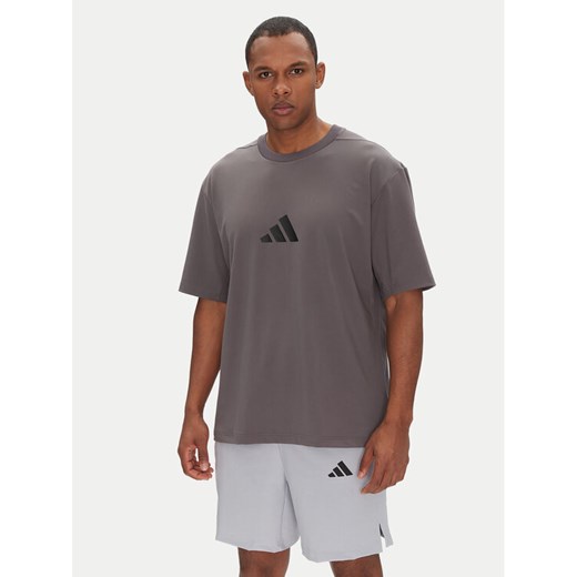 adidas T-Shirt Z.N.E. JC5483 Szary Loose Fit ze sklepu MODIVO w kategorii T-shirty męskie - zdjęcie 182706044