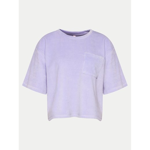 Hunkemöller Koszulka piżamowa Velours 205106 Fioletowy Relaxed Fit ze sklepu MODIVO w kategorii Piżamy damskie - zdjęcie 182706083