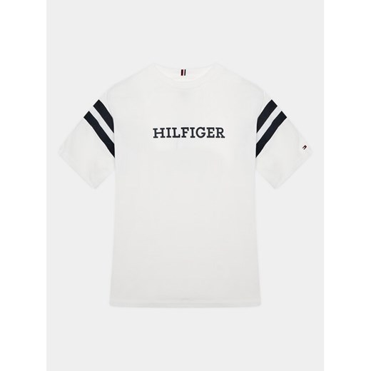 Tommy Hilfiger T-Shirt Varsity KB0KB08678 D Biały Regular Fit ze sklepu MODIVO w kategorii T-shirty chłopięce - zdjęcie 182706084