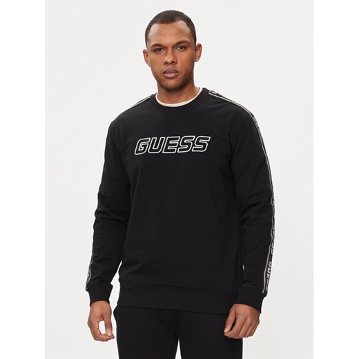 Guess Bluza Arlo Z4GQ24 K6ZS1 Czarny Regular Fit ze sklepu MODIVO w kategorii Bluzy męskie - zdjęcie 182706122