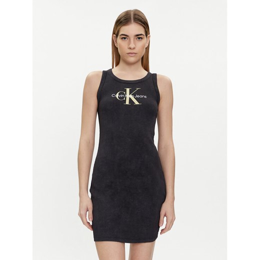 Calvin Klein Jeans Sukienka letnia Archival Monologo J20J223069 Czarny Slim Fit ze sklepu MODIVO w kategorii Sukienki - zdjęcie 182706141